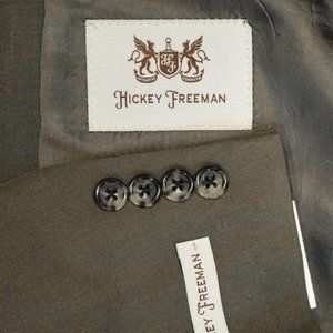 $1895 NWT 44r Hickey Freeman 100% SILK green suit